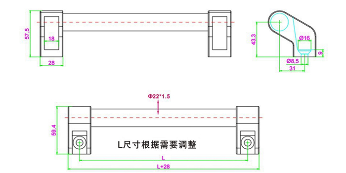 精密鑄造管型拉手